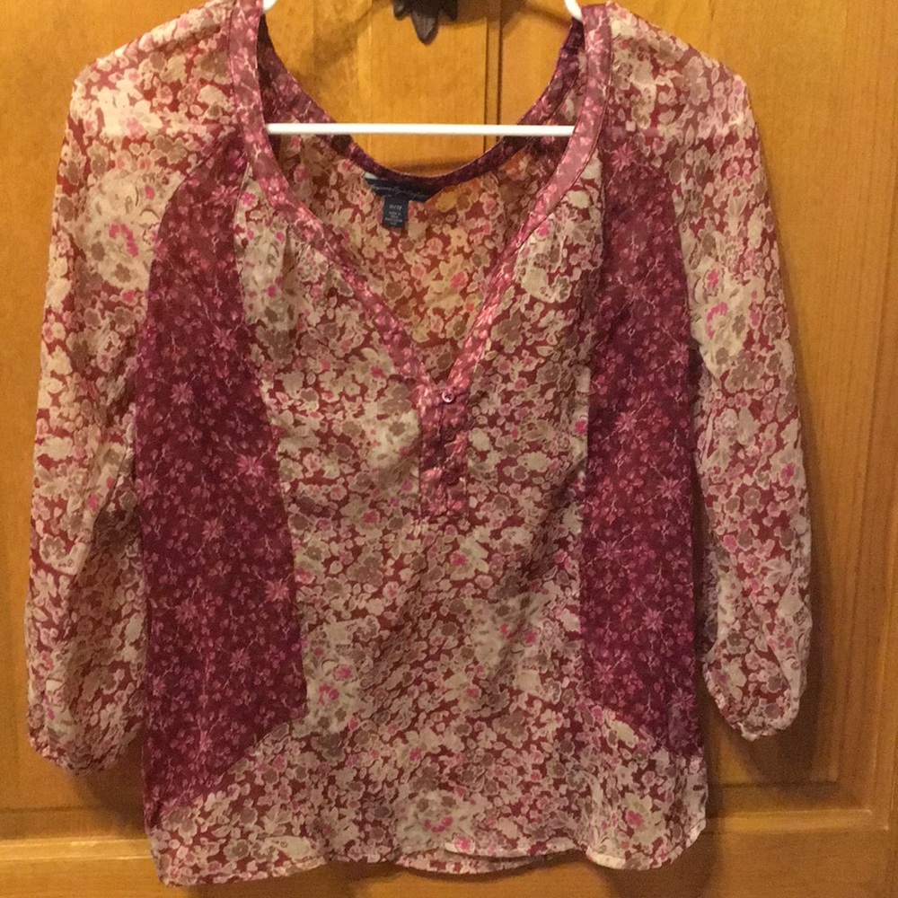 Sheer blouse from AEO